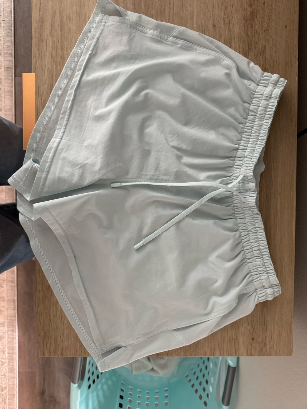 Lululemon Light Mint Athletic Drawstring Shorts